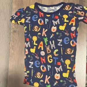 Little Sleepies Navy Alphabet Kids Tee Size 4T